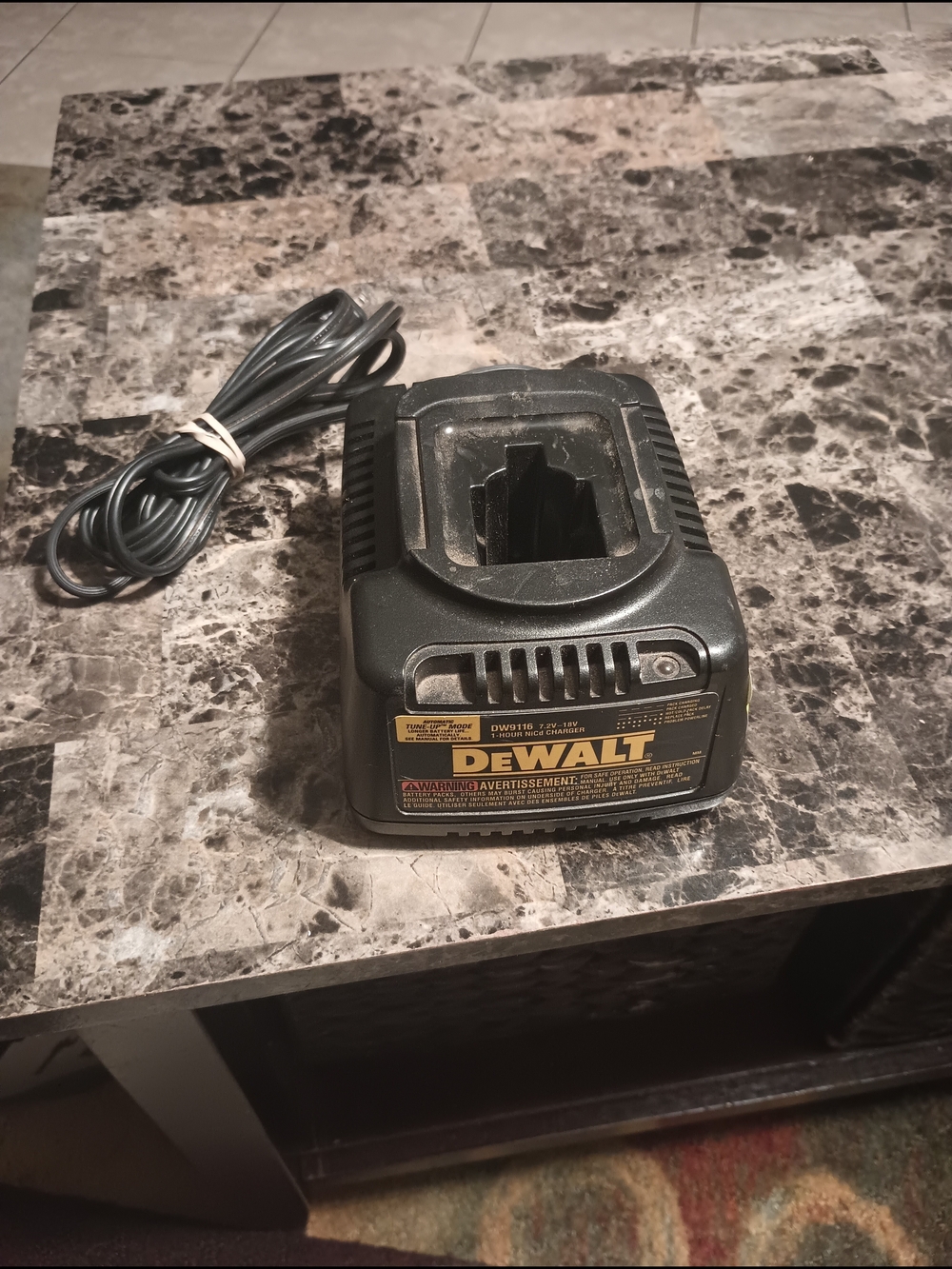 DEWALT Black Corded Battery Charger - Fast Recharge